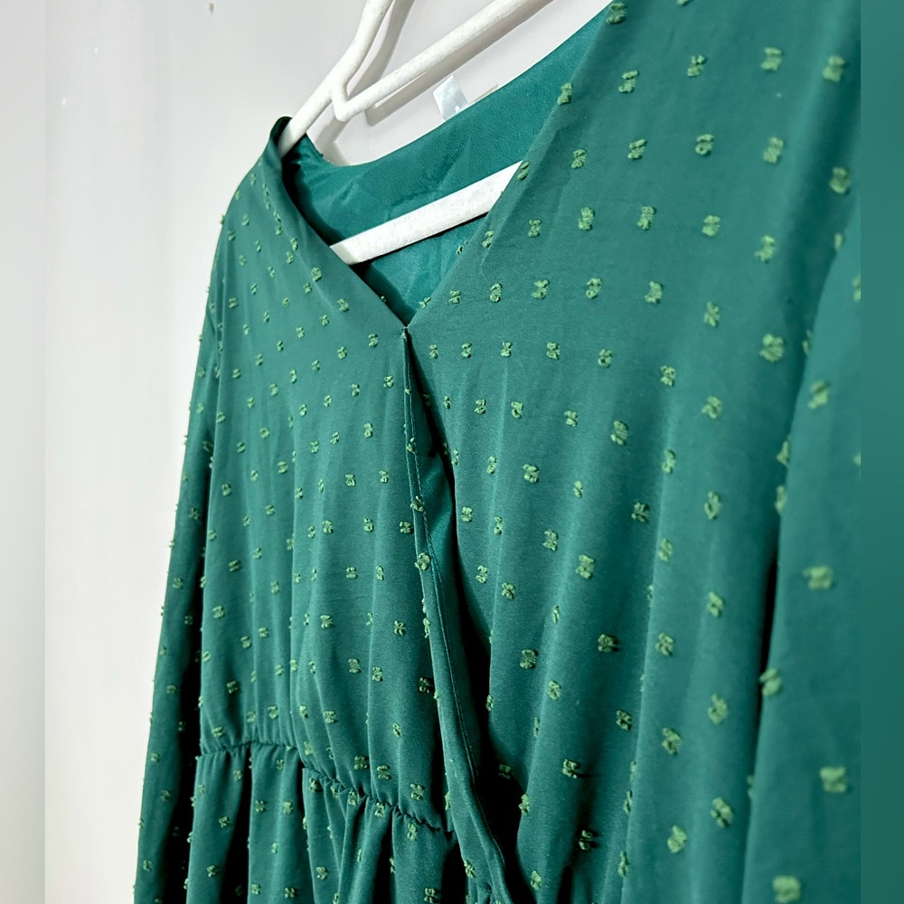 Knee Length Green Dress | Size L